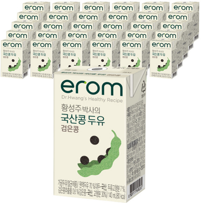 이롬 황성주 박사의 국산콩 두유 검은콩, 140ml, 48개