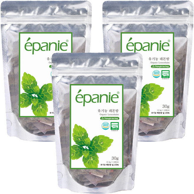 에빠니 유기농 레몬밤 티백, 1.5g, 20개입, 3개