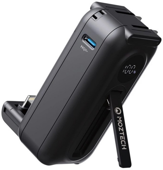 MOZTECH 太空艙 行動電源 5000mAh Lightning, MOA16LBK, 紳士黑