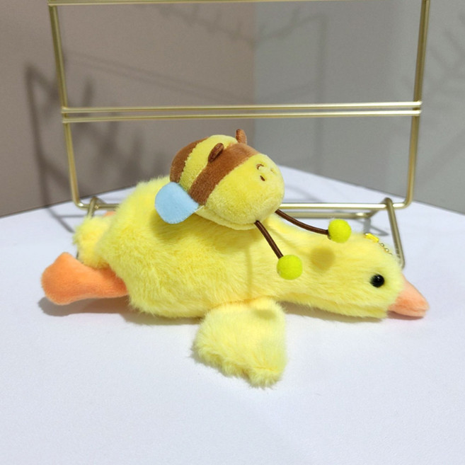 아이끌레 캐릭터가방 거위 봉제인형 키링, 18cm, 옐로우꿀벌, 1개
