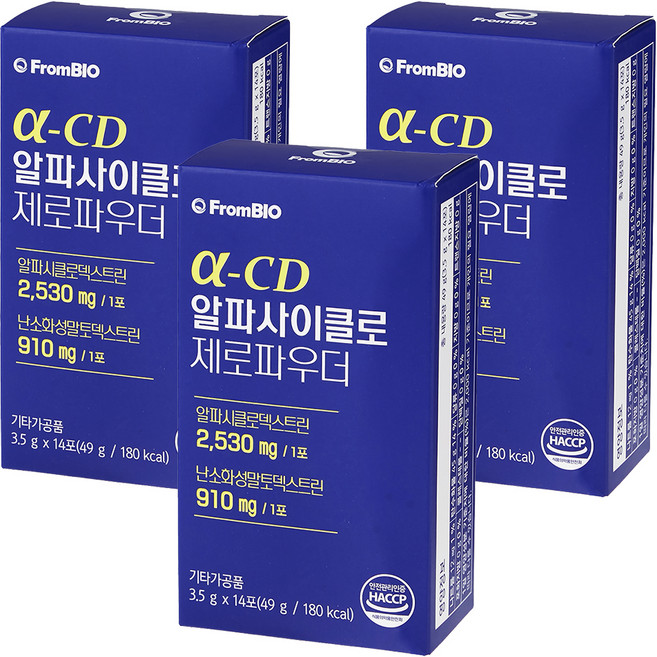 프롬바이오 알파CD 제로파우더 14p, 49g, 3개