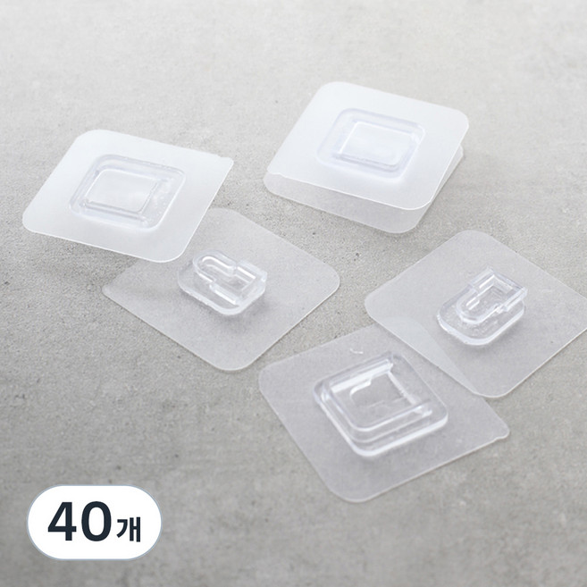 접착식 다용도 스티커 홀더, 투명, 40개