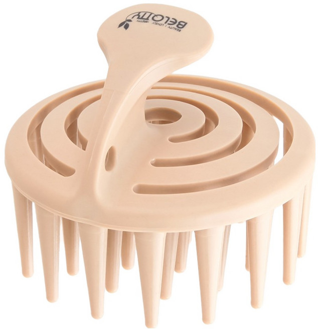 벨로티 듀얼케어 두피 마사지 샴푸 브러쉬, 베이지, 1개