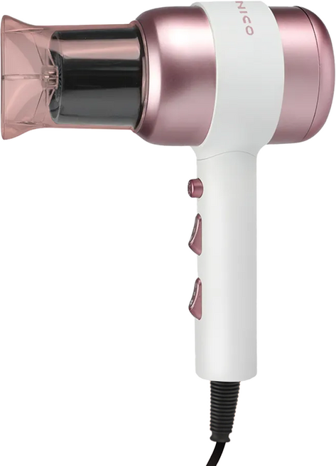 NICONICO 負離子吹風機 柔順 速乾 大風量 110V, NI-L2029, 甜美粉