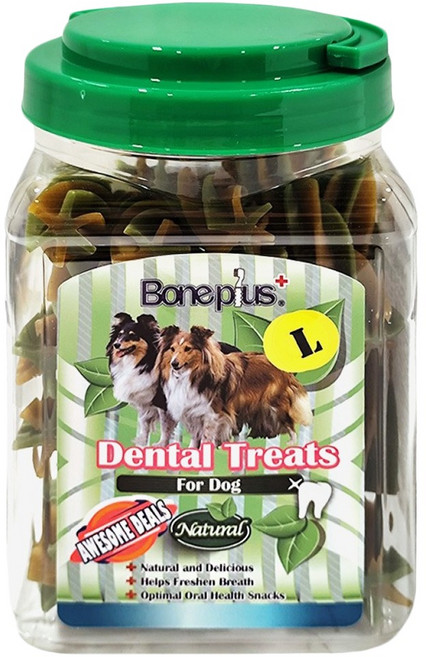 Boneplus 六星雙效草本潔牙棒 L, 薄荷, 750g, 1桶