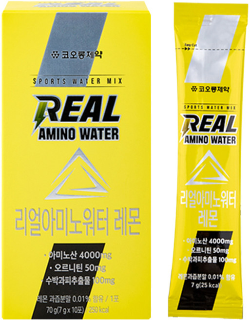 KOLON PHARMA Real Amino Water 檸檬口味, 7g, 1個, 檸檬