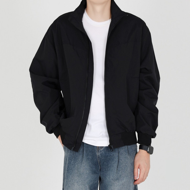 인피어스 남성용 스탠드 카라 캐주얼 봄버 자켓 I263-7