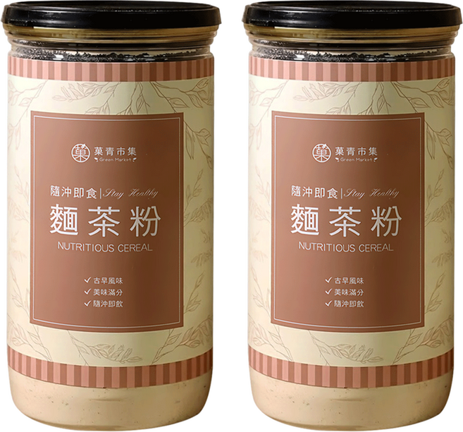 GreenMarket 菓青市集 古早味麵茶粉, 400g, 2罐