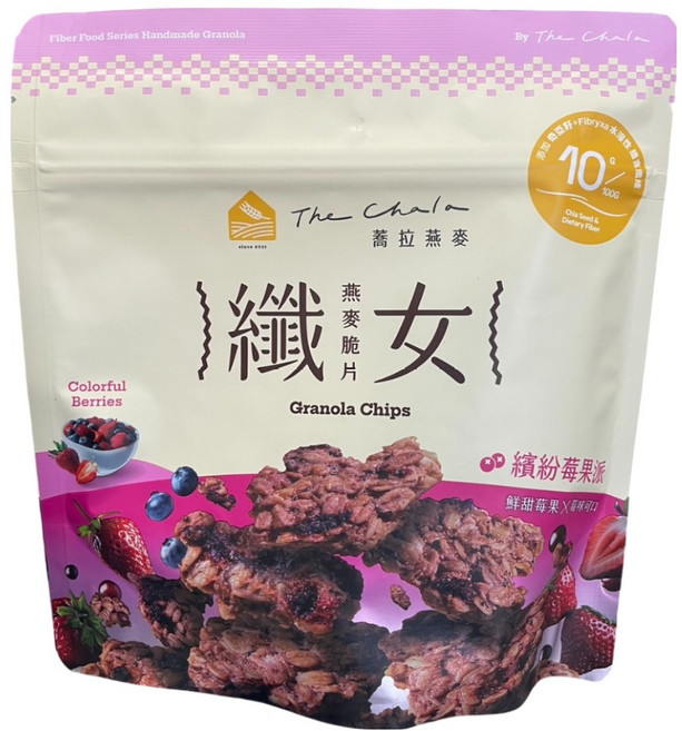The Chala 蕎拉燕麥 纖女燕麥脆片 全素 繽紛莓果派, 130g, 1包