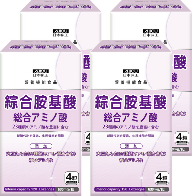 AJIOU 日本味王 綜合胺基酸錠, 120顆, 75g, 4罐
