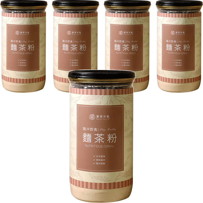 GreenMarket 菓青市集 古早味麵茶粉, 400g, 5罐