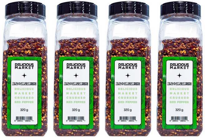 딜리셔스마켓 크러쉬드 레드페퍼 대형, 320g, 4개