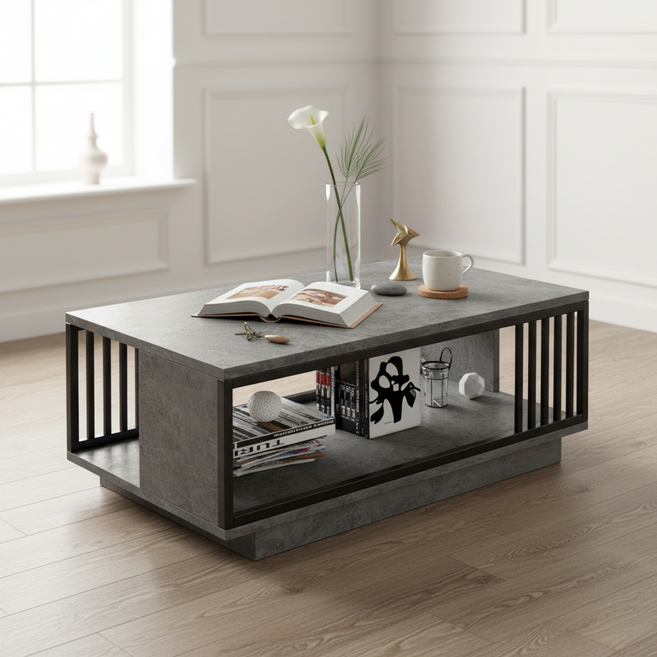仿大理石紋茶几, 灰色