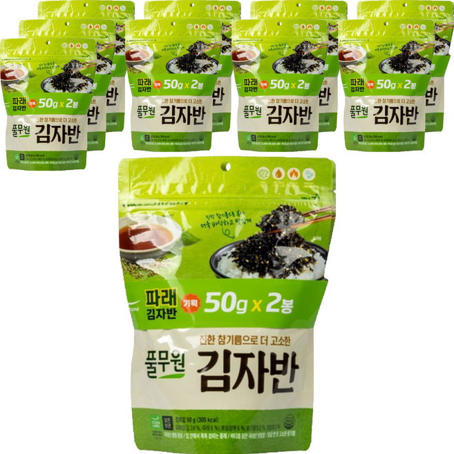 풀무원 김자반, 50g, 10개