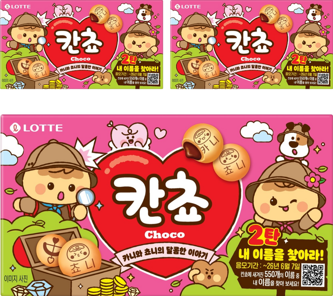 롯데웰푸드 칸쵸 초코, 54g, 3개