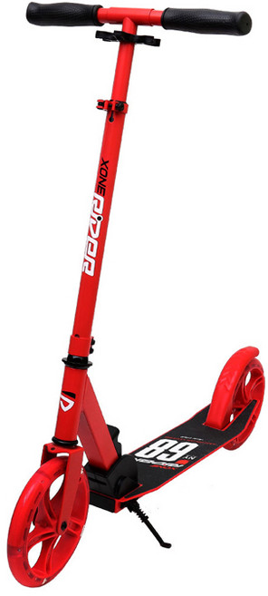 엑스원드라이브 라이더 주니어 성인 두발 접이식 수동 킥보드 XA-125, 레드, 1개