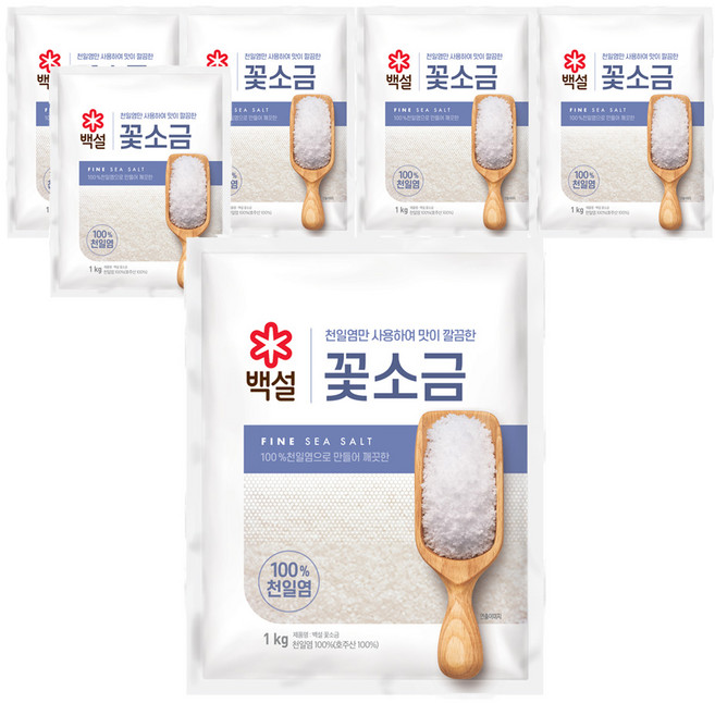 백설 꽃소금, 1kg, 6개