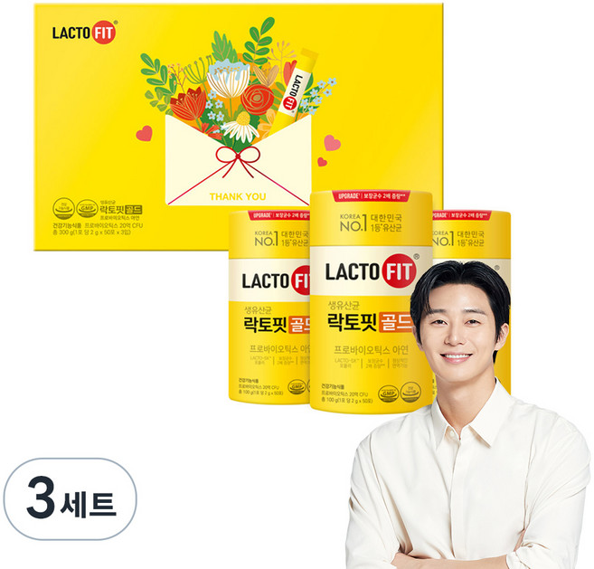 종근당건강 락토핏 골드 가정의 달 선물세트, 3세트, 300g