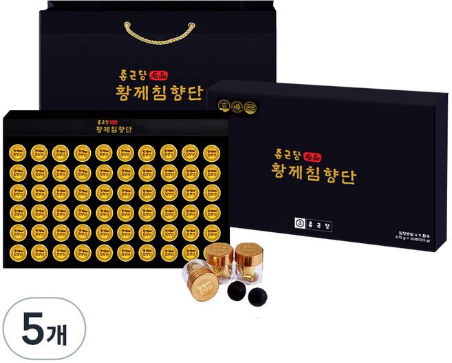 종근당 황제 침향단 + 쇼핑백, 225g, 5개