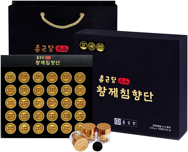 종근당 황제 침향단 + 쇼핑백, 112.5g, 1개