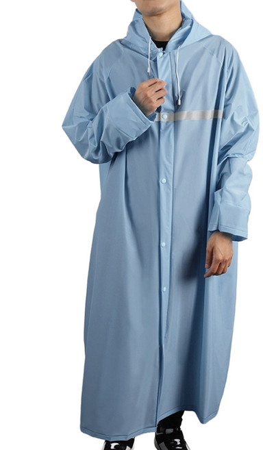 SHANGSHUO 一件式PVC防護雨衣, 普魯士藍