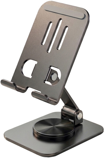 우현더넥스트 스마트폰 태블릿 거치대 접이식 스탠드, 스페이스그레이, 1개