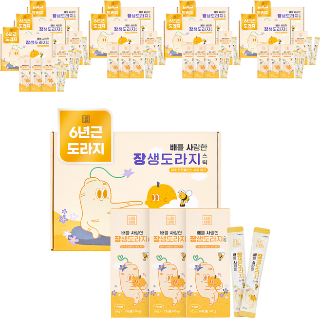 니몸내몸 배를 사랑한 장생도라지 스틱 건강즙, 10g, 300개입
