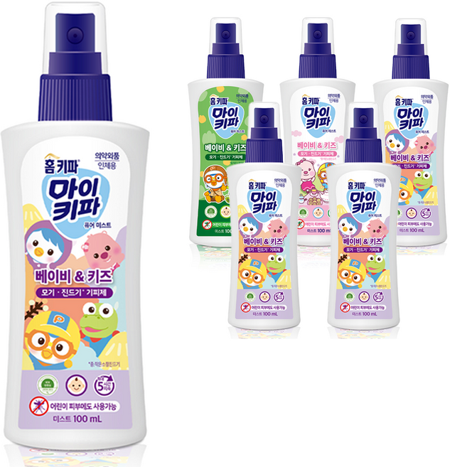 홈키파 마이키파 베이비 앤 키즈 미스트, 100ml, 6개