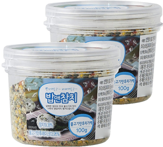 도들샘 밥앤참치 불고기맛 후리가케, 100g, 2개