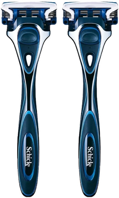 Schick 舒適牌 水次元5 刮鬍刀 刀把 + 刀片, 1入, 2組