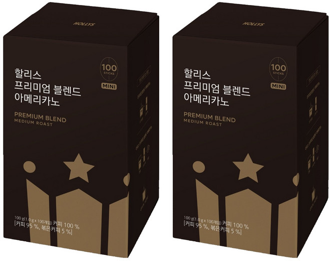 HOLLYS 頂級特調迷你美式原豆咖啡棒, 1g, 100入, 2個