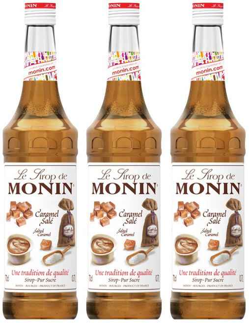 MONIN 莫寧 海鹽焦糖風味糖漿, 700ml, 3瓶