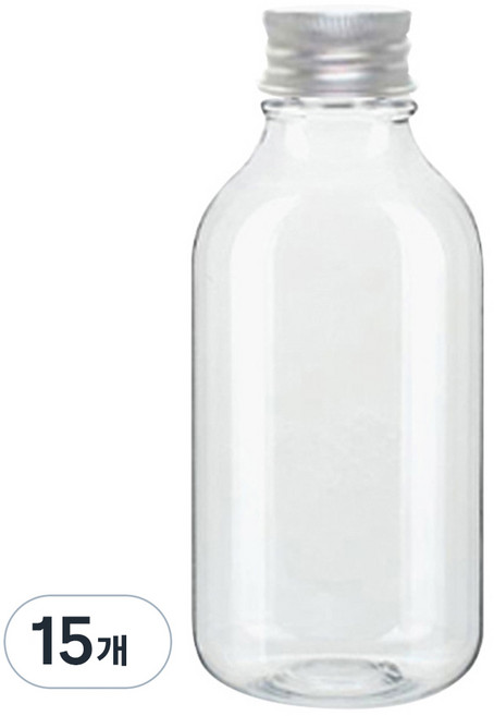 Glassdomae ARB520 透明飲料容器 鋁製銀蓋, 520ml, 15個