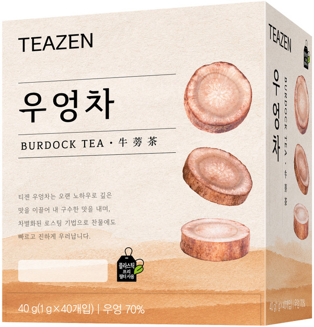 티젠 우엉차, 1g, 40개입, 1개