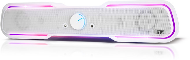 브리츠 레인보우 게이밍 사운드바 스피커, BZ-SL10, 화이트