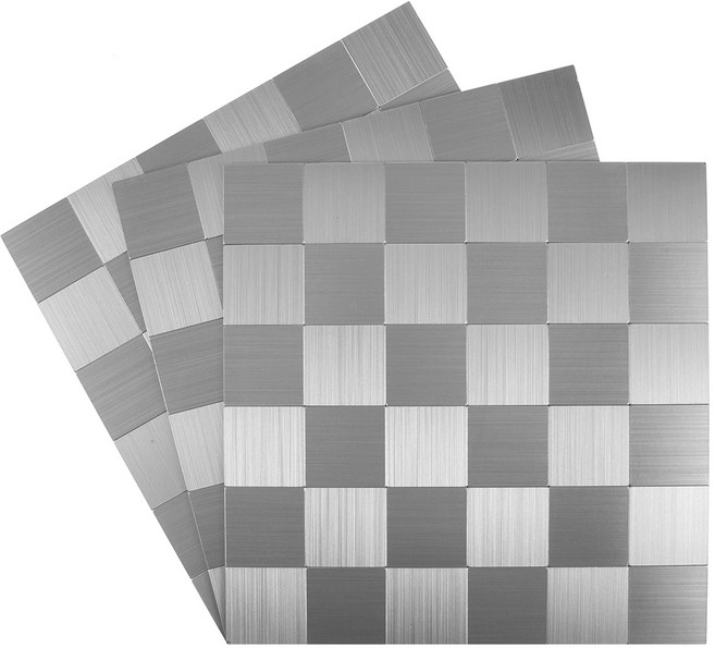 탐사 메탈 타일 주방 시트지 3입, 혼합색상