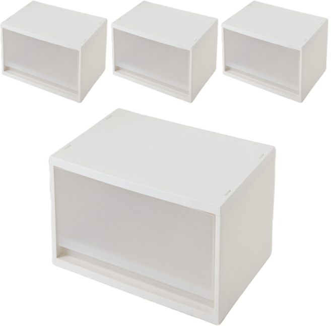 브리다 펜트리 서랍 1단 높은형, 크림화이트, 4개