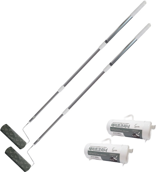 홈앤미 초강력 사선 컷팅 테이프클리너 3단핸들 본품 + 케이스 + 리필 세트, 2세트