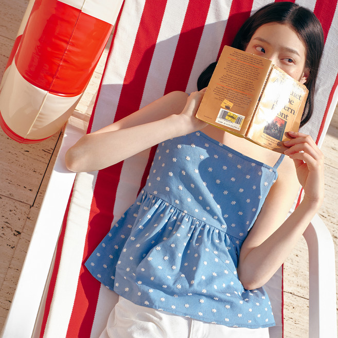 랩 여성용 플라워 끈나시 뷔스티에 AR2WB560