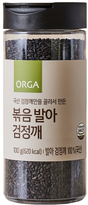 올가홀푸드 국산 발아 볶음검정깨, 1개, 100g