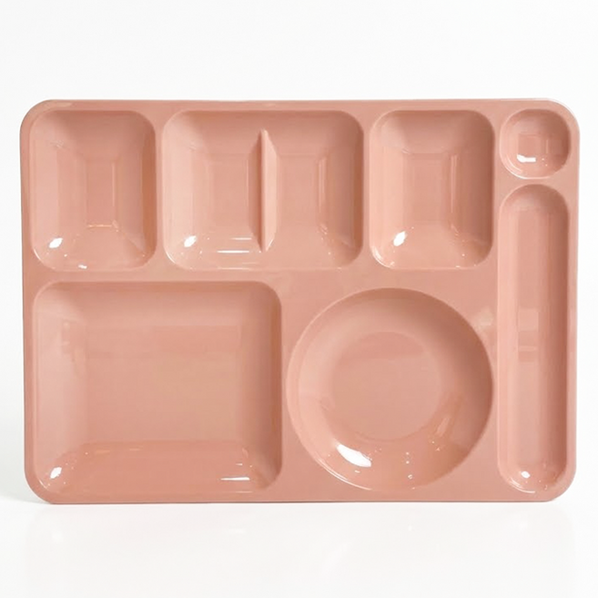 리빙메이트 단체급식 표준형 PC 3300 식판, 인디 핑크, 1개