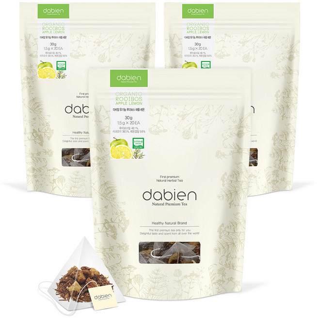 다비앙 유기농 루이보스 애플레몬 티, 1.5g, 20개입, 3개