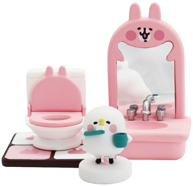卡娜赫拉的小動物 P助與粉紅兔兔的夢幻家具2公仔, 1盒