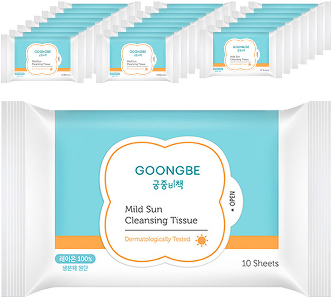 궁중비책 마일드 선 클렌징 티슈, 10매입, 24개