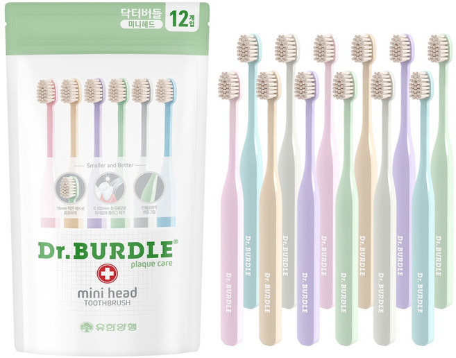 닥터버들 미니헤드 케어 칫솔 6종 세트, 12개입, 1개