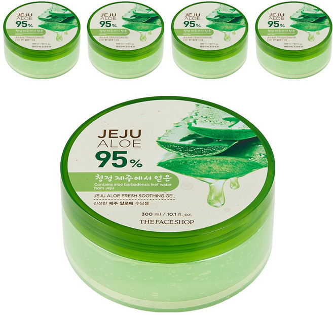 더페이스샵 신선한 제주 알로에 수딩젤, 300ml, 5개