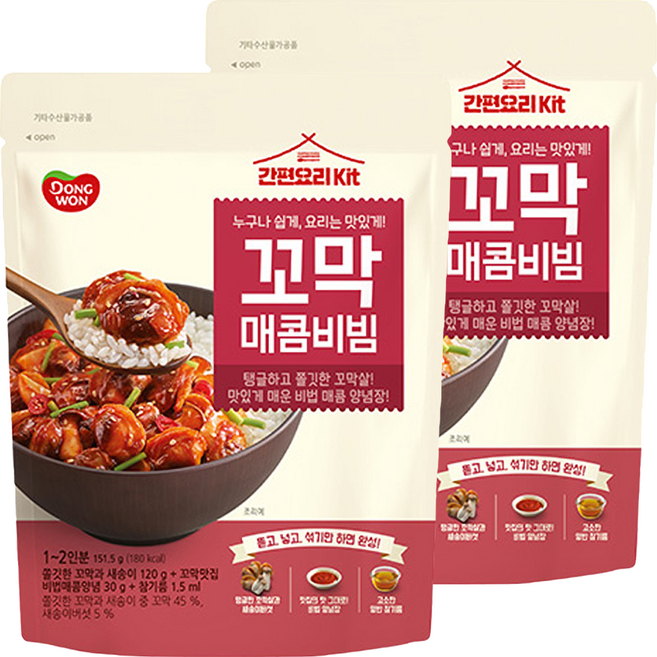 동원 꼬막매콤비빔, 2개, 151.5g