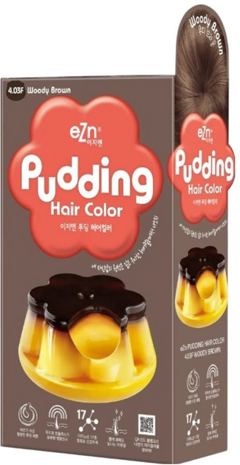 eZn 푸딩 셀프 염색제 젤형 140ml, 4.03F 우디 브라운, 1개