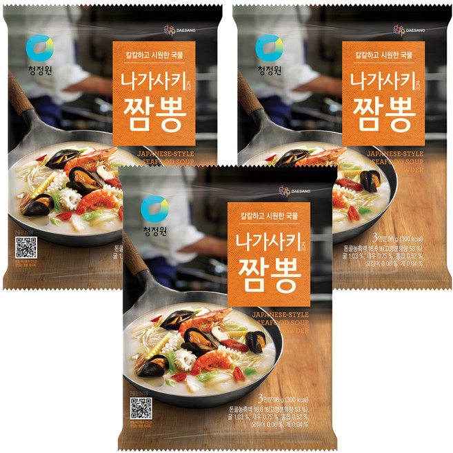 청정원 나가사키 짬뽕 베이스 96g, 3개