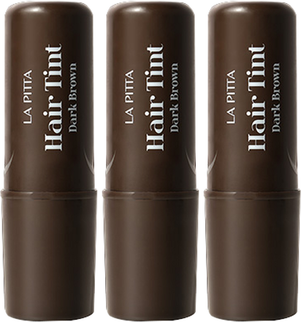 LA PITTA 抗汗持久遮白髮棒 10ml, 深棕色, 3支